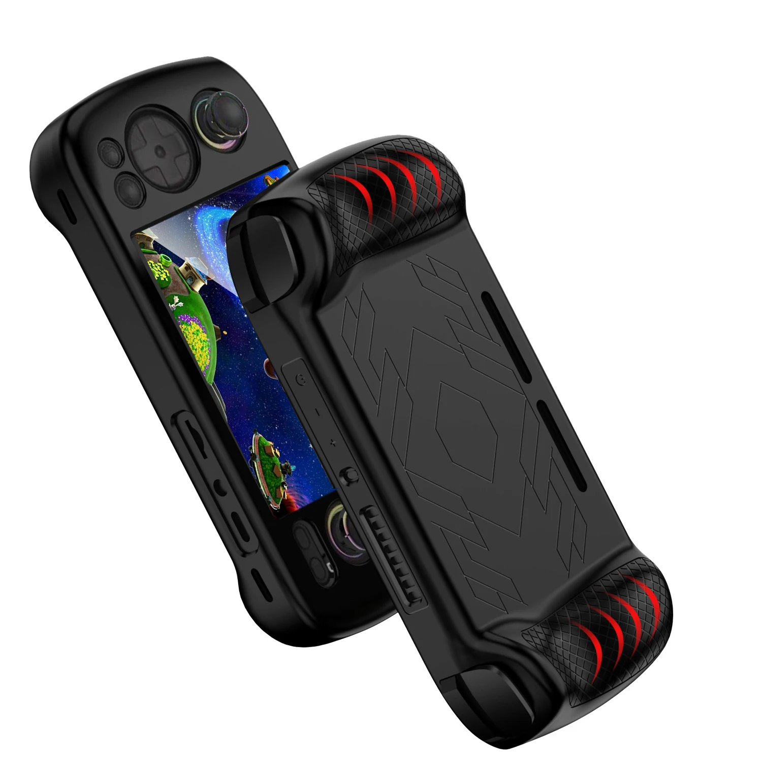 Funda protectora de silicona para Anbernic RG406H RG 406H, funda de silicona ligera ultrafina para RG406H, accesorios de vidrio templado - imagen 2