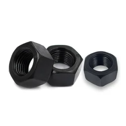 Tuercas hexagonales negras de acero grado 8.8 GB6170
