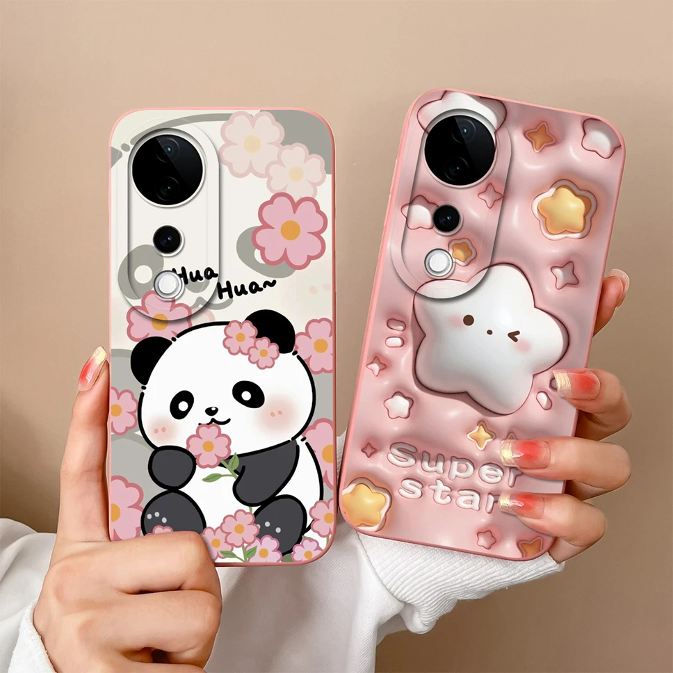 Para Vivo V40 Pro V40Lite V40SE 5G Funda de teléfono Linda chica regordeta niño Funda protectora trasera de silicona suave a prueba de golpes Funda antideslizante - imagen 5
