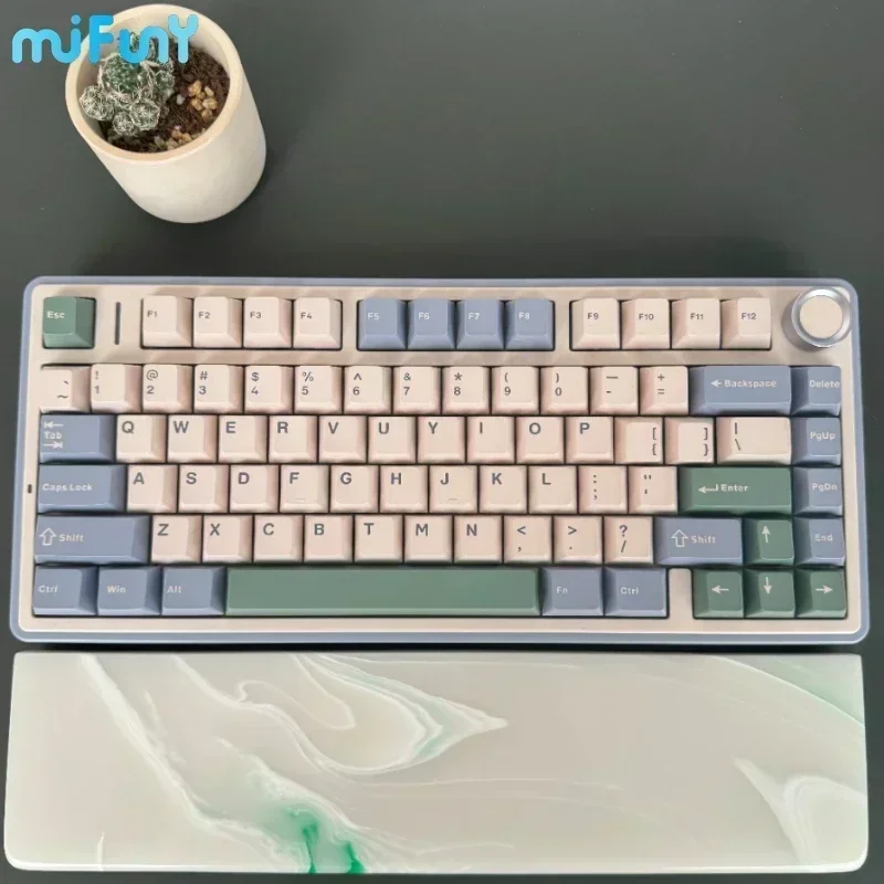 Reposamuñecas de cuarzo hecho a mano, reposamuñecas Original personalizado, reposamanos antideslizante, 61, 75, 87, 98 teclas, Teclado mecánico, tapete de muñeca, regalo - imagen 5