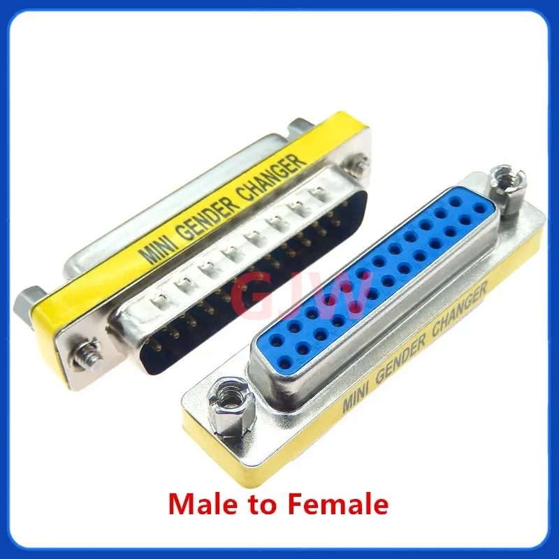 2 uds DB9 DB15 DB25 DB37 9/15/25/37 pines hembra a hembra/macho a macho puerto serie RS232 com conector Mini adaptador cambiador de género - imagen 5