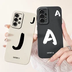 Para Samsung Galaxy A73 5G Funda bonita con letras de la suerte Funda de silicona suave a prueba de golpes para Samsung A13 A23 A236B Funda de teléfono A 73 Funda
