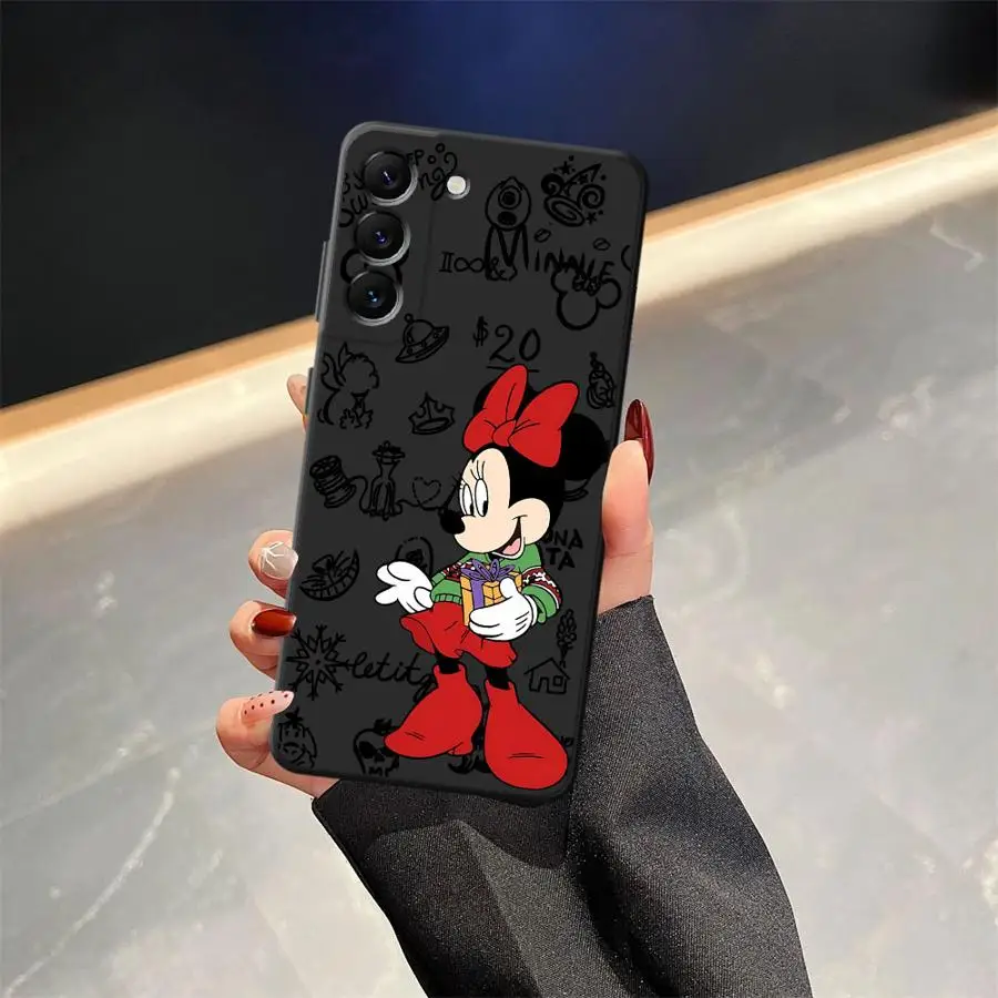 Mickey Minnie Navidad negro suave funda de teléfono para Samsung Galaxy A70 A20 A13 A30 A15 A06 A04 A10 A12 A17 A40 A16 A05 A50 - imagen 5