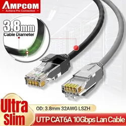 Cable Red Cat6a AMPCOM Ultra Slim – RJ45 UTP Alta Velocidad