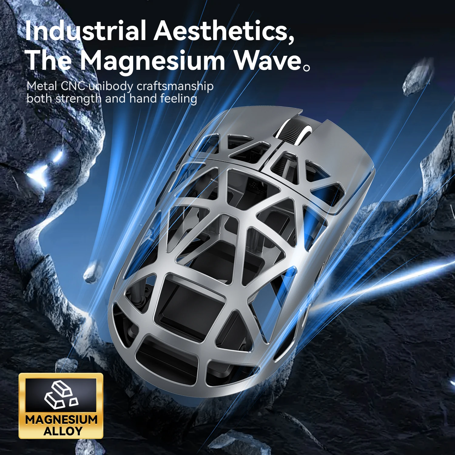 Ratón inalámbrico ligero para juegos ATTACK SHARK R2 de aleación de magnesio PAW3950 de 8KHz - imagen 2