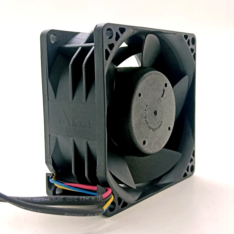 THB0812BE DC 12V flujo de aire de alta velocidad CFM potente ventilador de refrigeración, rodamiento de bolas doble de 80X80X38mm para enfriador GPU de minero - imagen 4