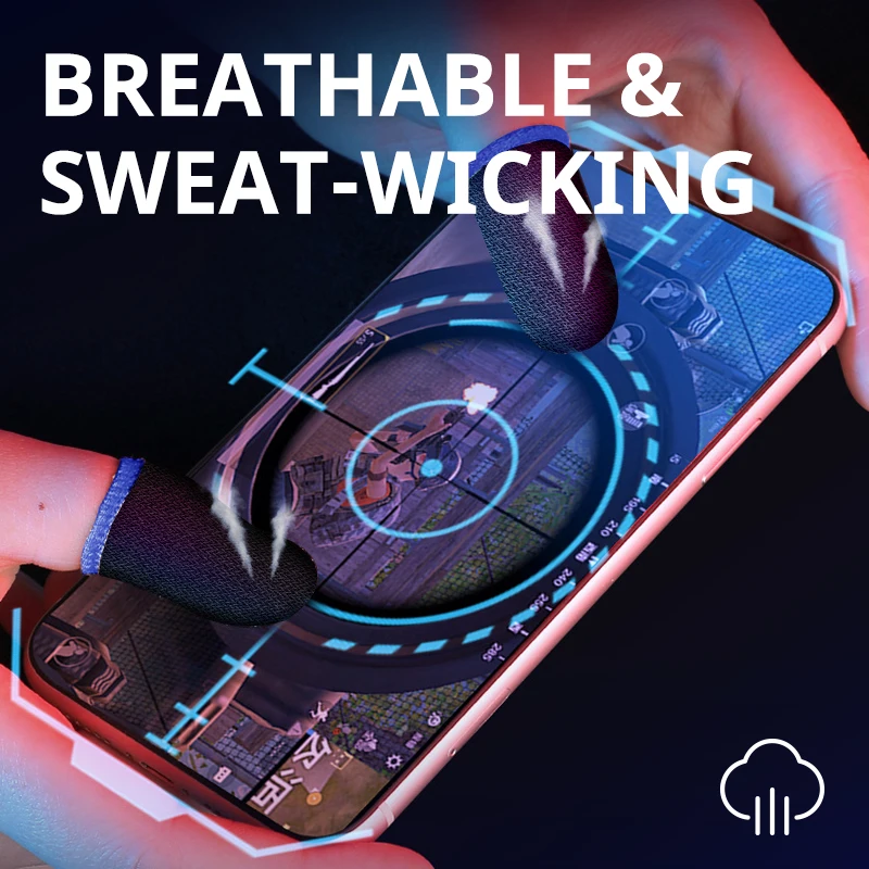 Funda de dedo transpirable para LOL PUBG, protector de dedo para pantalla táctil, Guantes luminosos para el pulgar para juegos de teléfono, 20/40 piezas - imagen 3