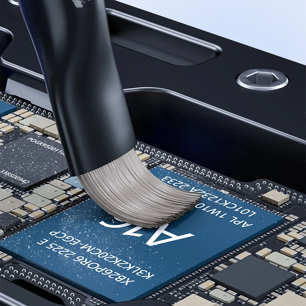 MECHANIC Master-cepillo de acero para reparación de placa base, herramienta de cepillo de acero para eliminación de pegamento de Chip de CPU PCB, almohadilla IC de limpieza - imagen 5