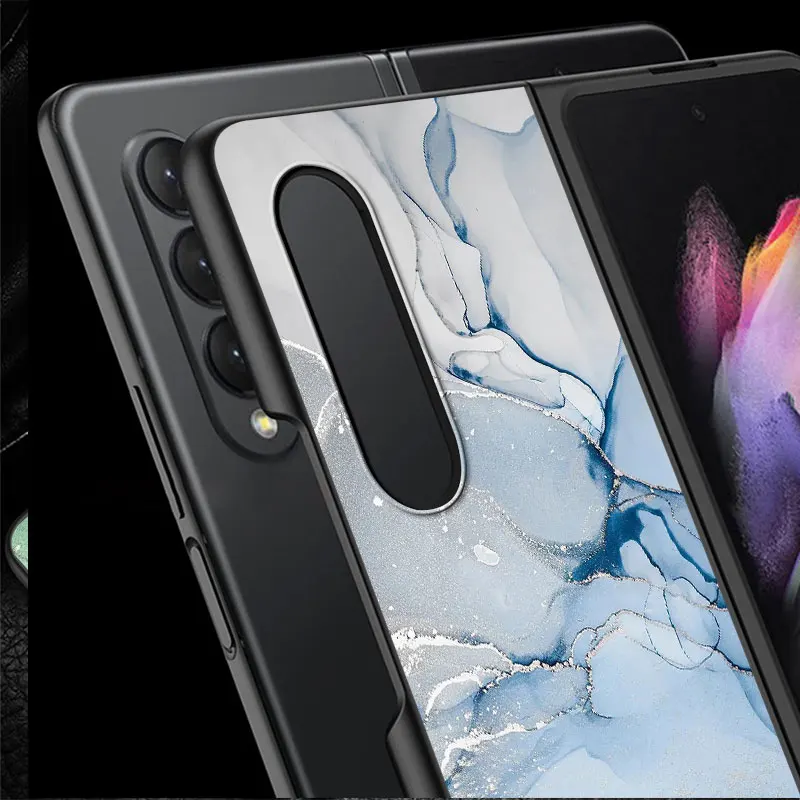 Funda de mármol de granito para Samsung Galaxy Z Fold3 Z Fold4 5G Z Fold5 5G Z Fold6 ZFold4, Fundas a prueba de golpes, Funda protectora - imagen 4