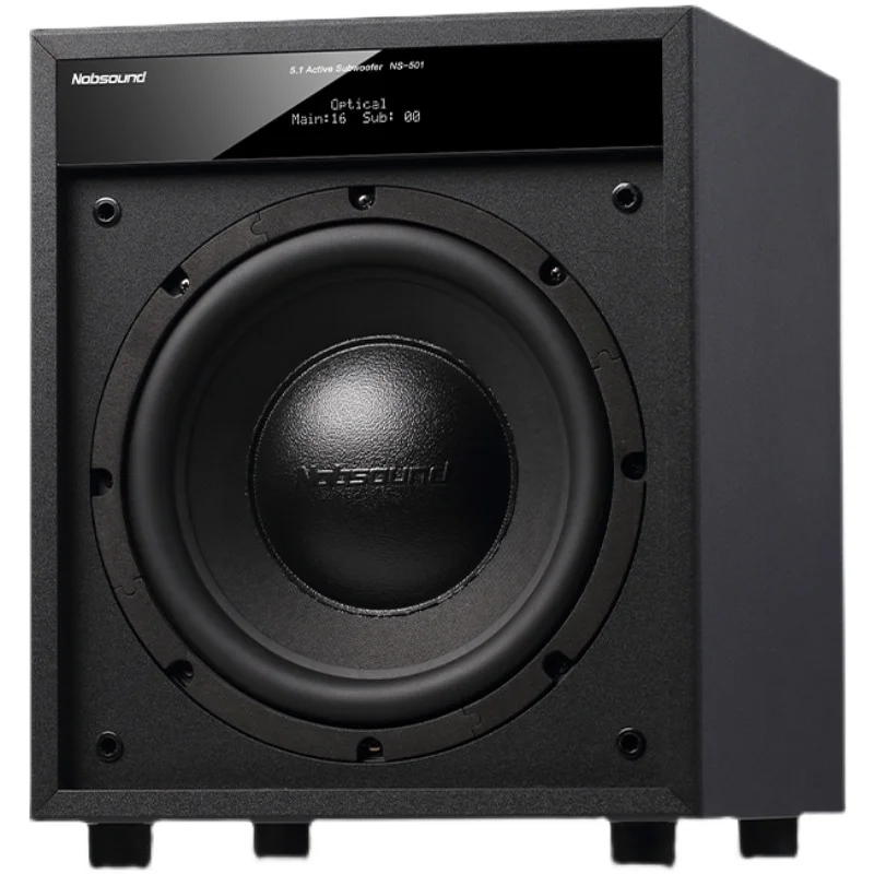 Subwoofer activo de 10 pulgadas, caja de sonido gruesa de 18mm, subwoofers de 90W, sistema de sonido óptico de 4ohm para cine en casa, altavoces pasivos DJ - imagen 2