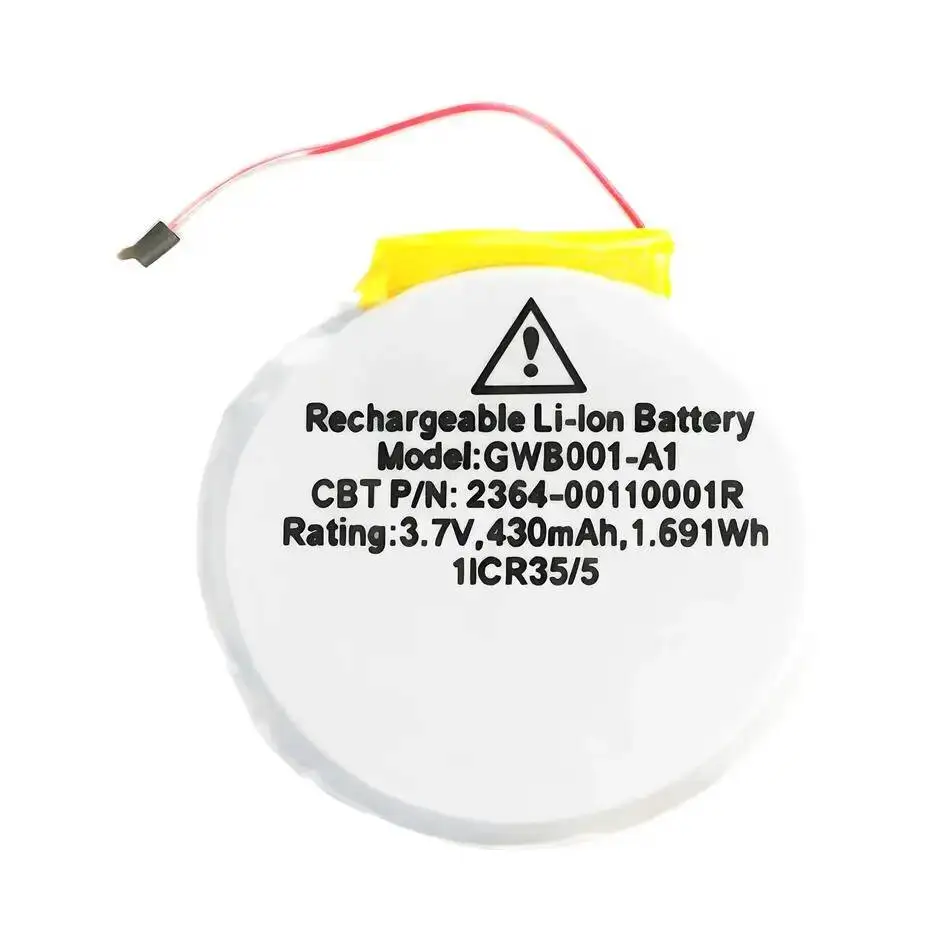 Batería para reloj inteligente 430Mah de alta eficiencia para reloj inteligente GWB001-A1 2364-00110001R