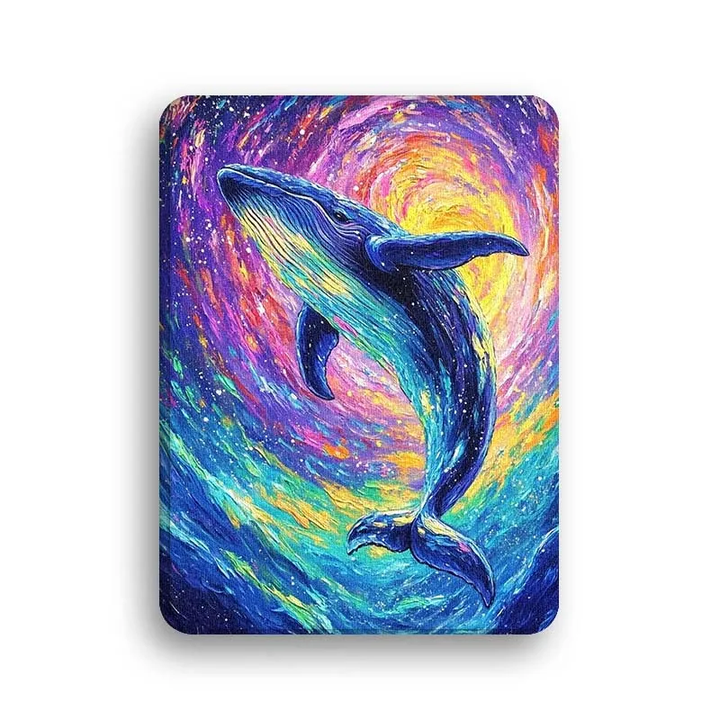 Color tiburón tortuga marina arte para iPad Pro Air Mini 2 3 4 5 6 7 7th 8th 9th 10th 11th 10,2 9,7 10,5 10,9 11 12,9 13 funda para tableta - imagen 2