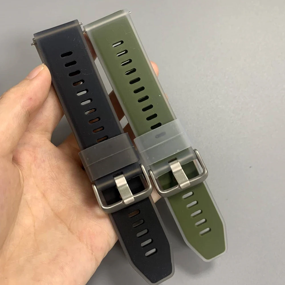 Correa de silicona de dos tonos de 22mm para SUUNTO 5 PEAK/9 PEAK PRO DLC OCEAN, pulsera para SUUNTO RACE 2/S RUN VERTICAL, correas de reloj deportivas - imagen 3