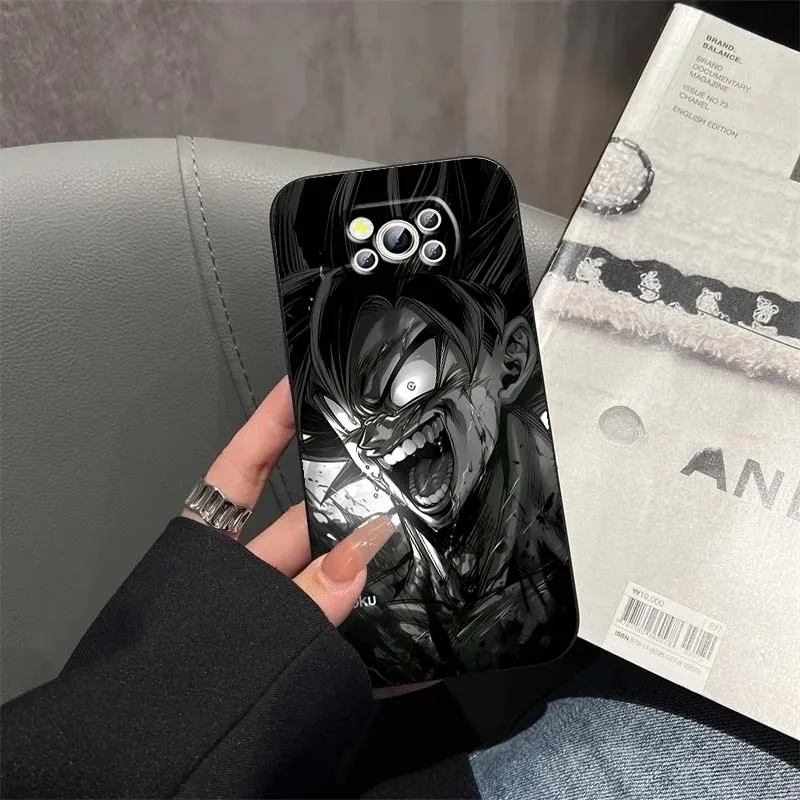 D-Dragon B-Balls G-Goku Anime para Xiaomi Mi Poco F3 F4 F5 F6 X3 X4 X5 X6 X7 M3 M4 M5s M5 M6 GT Pro 5G funda negra para teléfono - imagen 4
