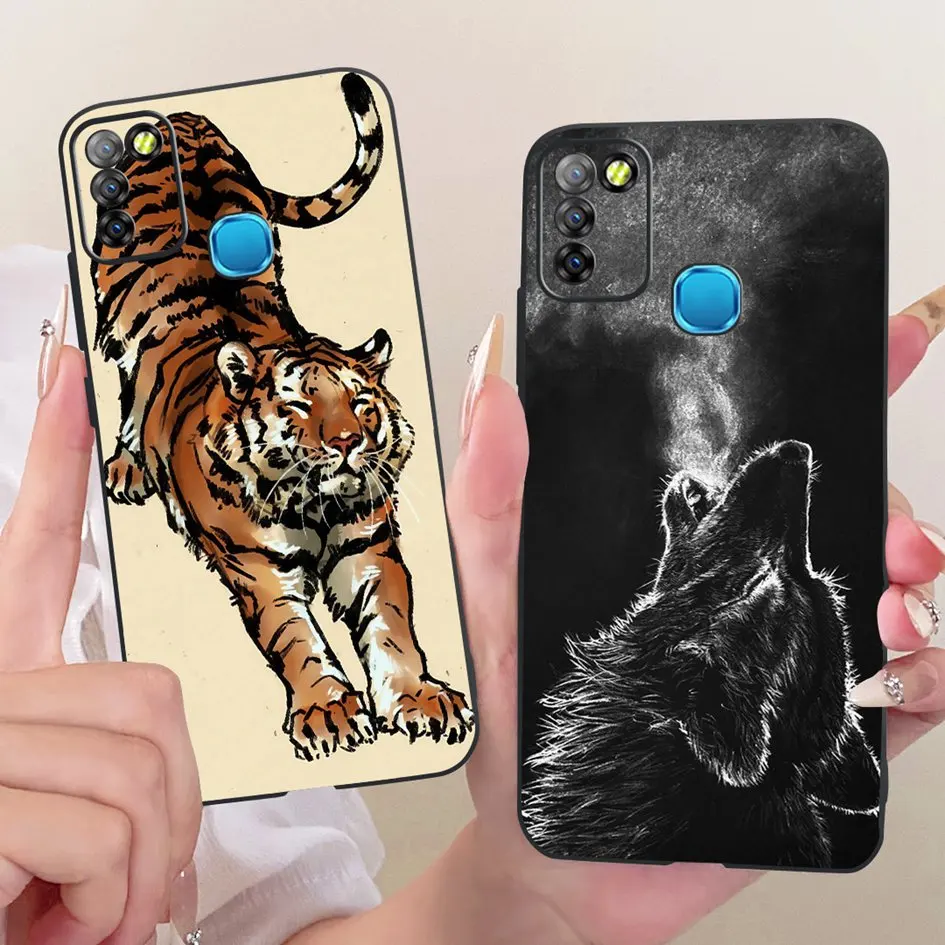 Funda de silicona con dibujos animados para Infinix Smart 5/Hot 10 Lite/Hot 11 Lite X657 X657C X657B, Fundas suaves de TPU a prueba de golpes