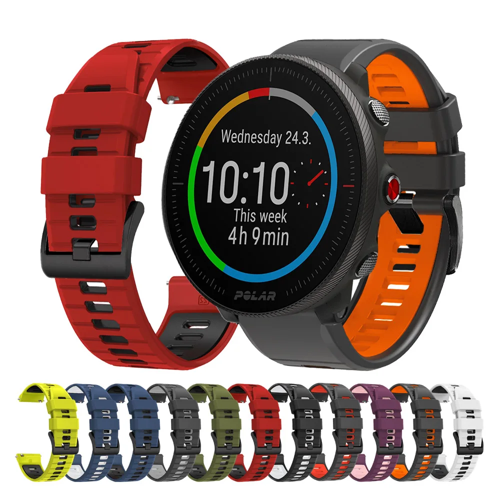 Correa de silicona de 20mm y 22mm para POLAR Grit X2 Pro Titan/Grit X Pro, pulsera para POLAR Vantage M2/V2 SHIFT/IGNITE3 2 - imagen 2