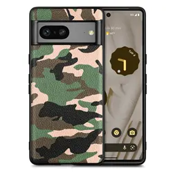 Google Pixel 7 / 7 Pro – Funda de Cuero Camuflaje Antigolpes