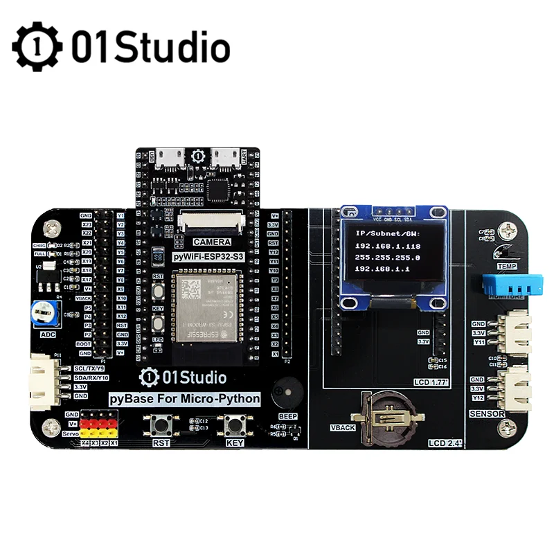 01Studio pyWiFi-ESP32-S3 AI desarrollo de visión artificial demostración placa integrada MicroPython IOT WiFi programación desarrollar inalámbrico - imagen 3
