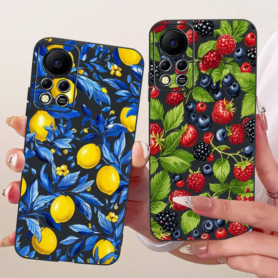 Para Funda Infinix Hot 11s NFC Funda de teléfono Popular flor mariposa suave mate TPU Funda protectora para Hot11s NFC X6812 X6812B Shell - imagen 2