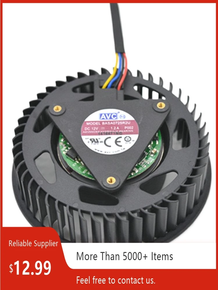 Para ATI BASA0725R2U Turbo ventilador 12V 1.2A 4 pines PWM refrigeración para HD4870 HD5850 HD6870 HD6970 Series - imagen 3