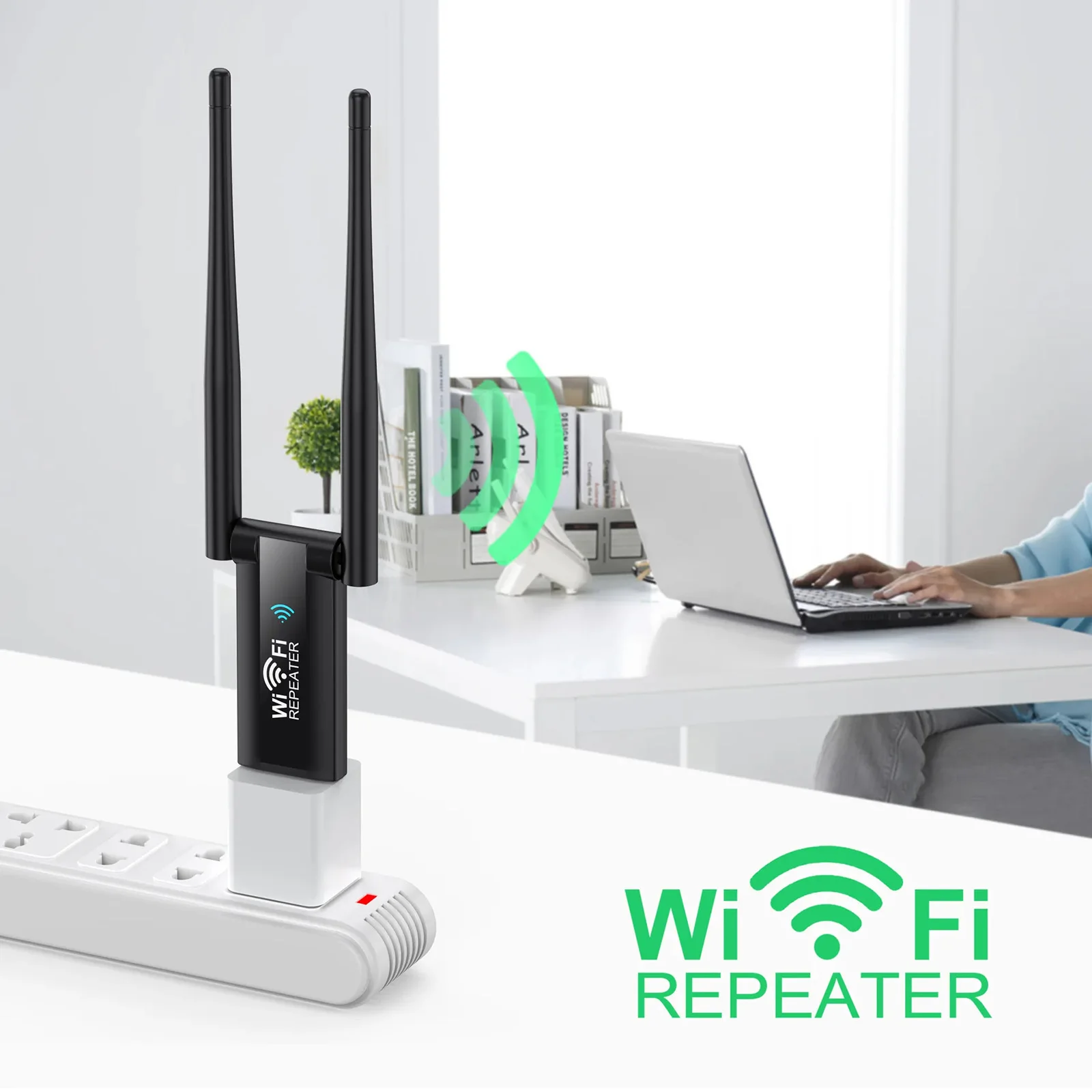 Repetidor WiFi USB inalámbrico de 2,4G y 300Mbps, amplificador de señal WiFi, enrutador Wi-Fi de largo alcance, extensión de red doméstica - imagen 2
