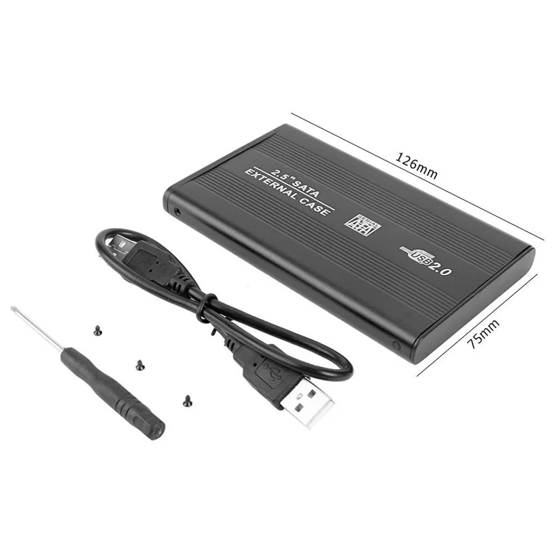 USB 3,0/2,0 caja de disco duro de 2,5 pulgadas HDD caja externa Caddy de aluminio 2,5 "Sata HDD luz LED para ordenador tipo C - imagen 5