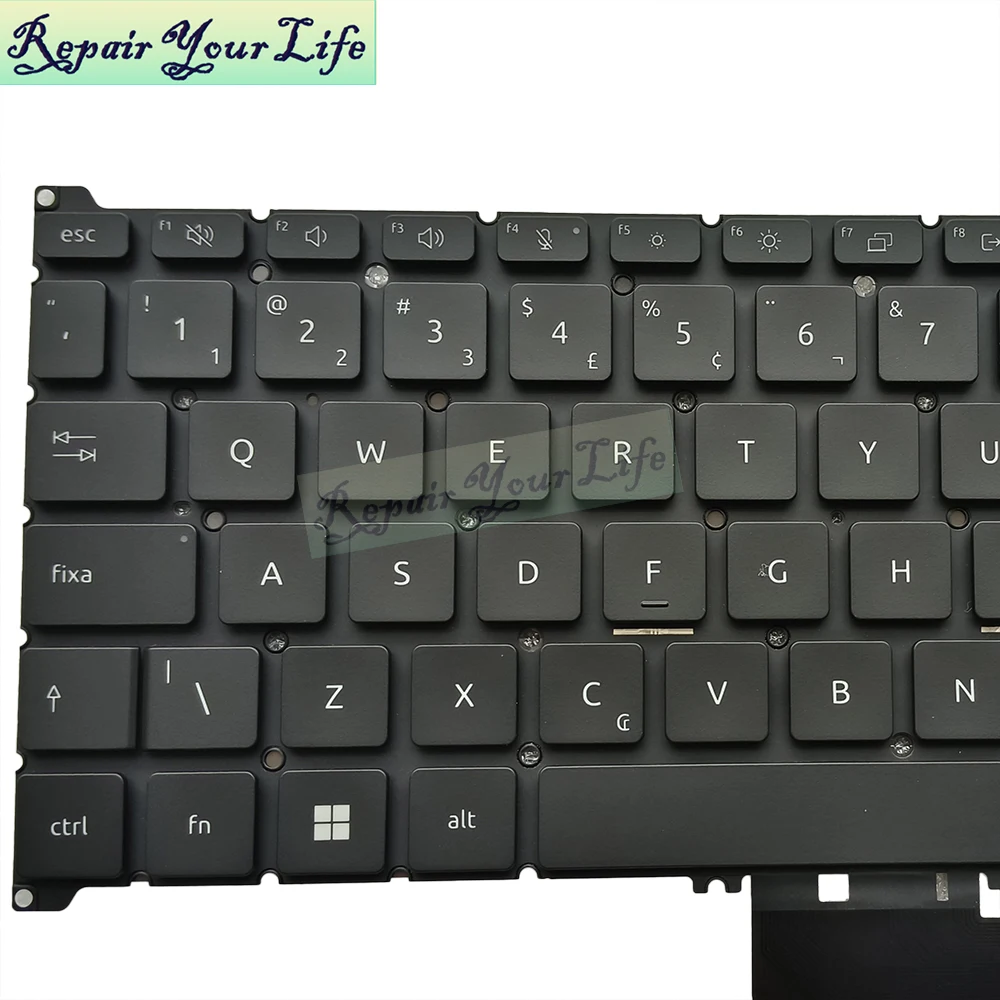 Teclado retroiluminado brasileño UA para Acer Swift 3 SF314-44 portátil PT-BR teclado brasileño ucraniano/ruso QF03P-B11BWL VF03P-B31BWL - imagen 3