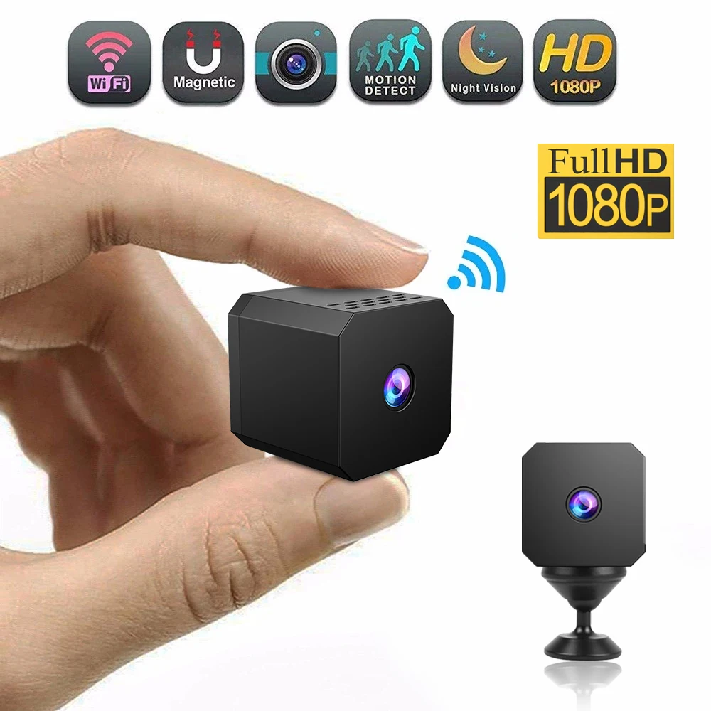 Mini cámara HD 1080P con detección de movimiento, cámara inalámbrica WiFi, monitoreo remoto, visión nocturna, videocámara de vigilancia de seguridad para el hogar