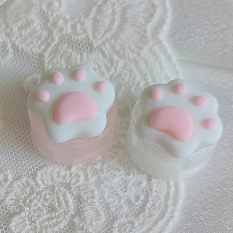 Perilla artesanal de resina con forma de pata de gato, perilla de Anime rosa, tecla personalizada para teclado mecánico, translucidez, interfaz en forma de D/flor de 6mm - imagen 4