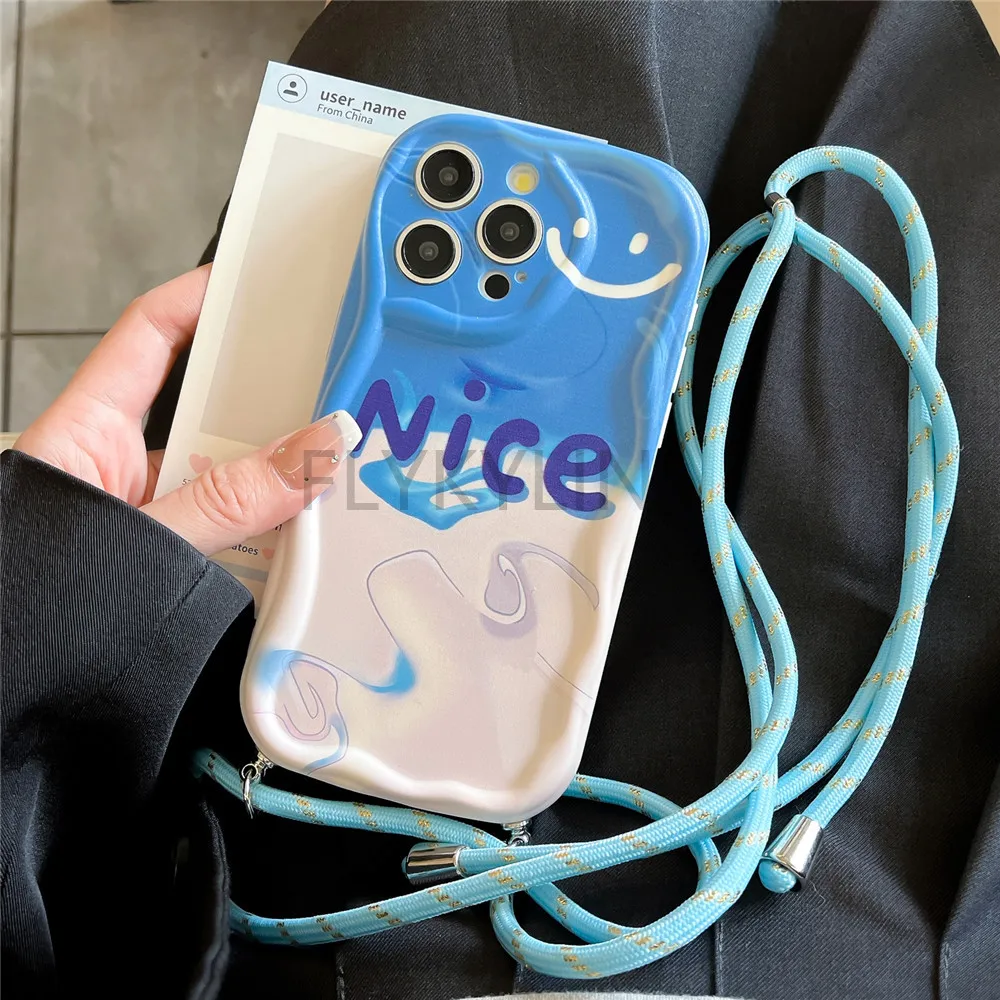 Funda de teléfono de dibujos animados con cordón cruzado Xiaomi Redmi Note 14 Pro 5G Note 14 Pro Plus 14C POCO X7 14T Pro cubierta de correa de collar de cuerda - imagen 4