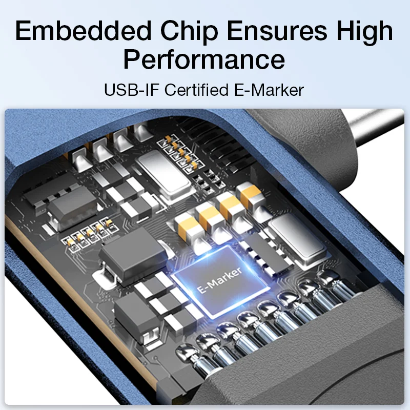 Cable Compatible con USB4 de ángulo recto de 1m/3 pies tipo C TB4 TB3 datos 40Gbps 8K @ 60Hz 20V 5A con soporte de carga de 100W DisplayPort Alt Mo - imagen 4