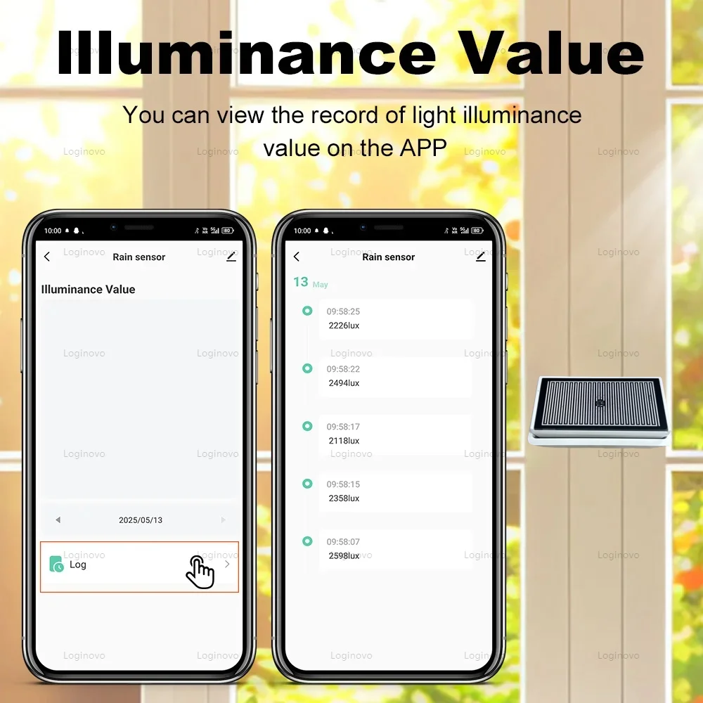 Sensor de lluvia Zigbee, Detector de luz de iluminancia, detección de gotas de lluvia alimentada por batería para asistente doméstico, Smart Life Tuya, Hub requerido - imagen 5