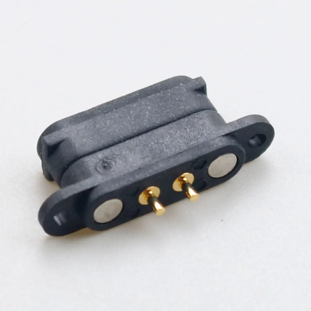 Conector magnético Pogo con resorte, 2 pares, 2,8 MM, 2 pines, 2 polos, agujero pasante macho, hembra, 2A, 36V, DC, sonda de carga de energía - imagen 3