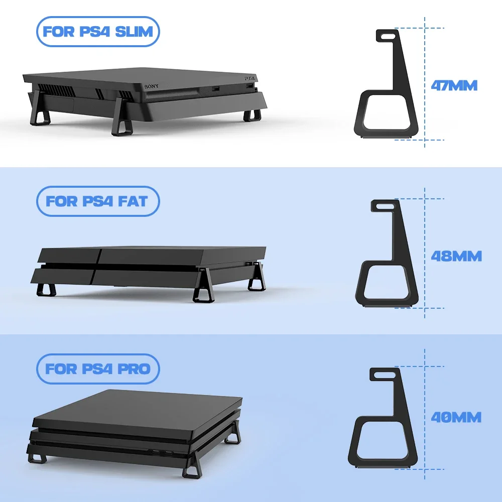 Soporte de versión Horizontal de refrigeración TECTINTER para accesorios de consola PS4 /Slim /Pro Base antideslizante soporte de montaje plano - imagen 3