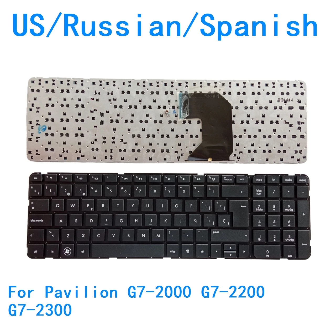 Nuevo teclado para ordenador portátil HP Pavilion G7-2000 G7-2200 G7-2300, repuesto para ordenador portátil, ruso y español