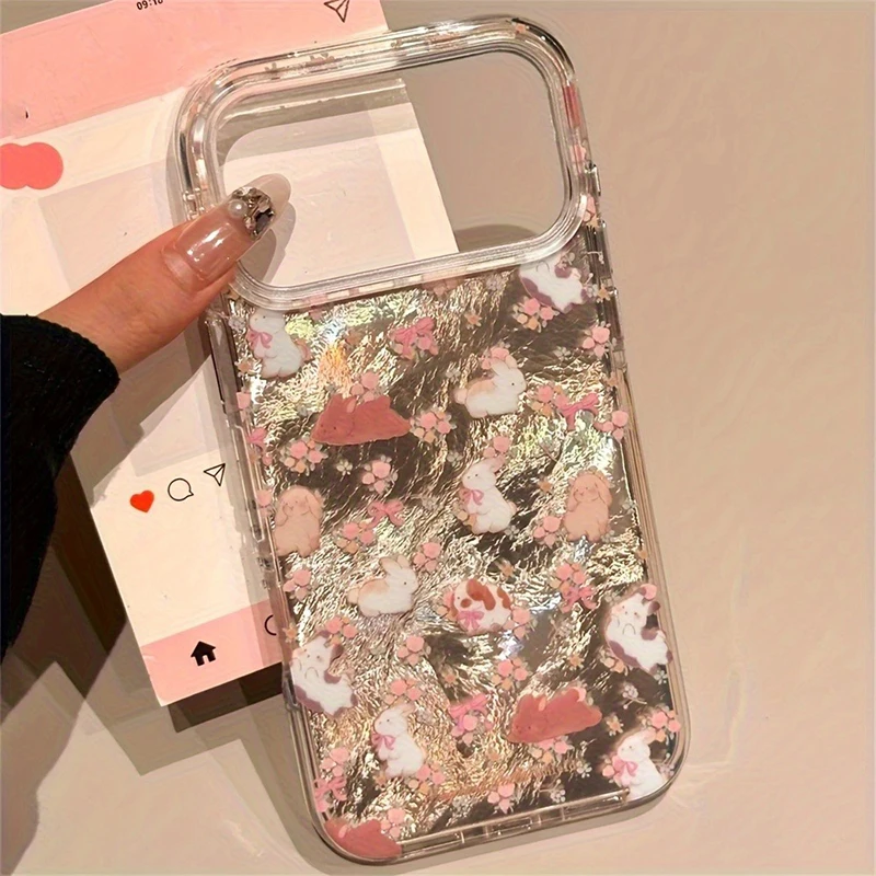 Funda de teléfono con diseño de vórtice de conejo y flores para iPhone 17 Pro Max 11 12 13 14 15 16 Pro 17 Air XS XR X 7 8 Plus, funda de silicona - imagen 2