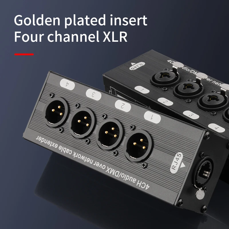 Cable XLR multired de 4 canales y 3 pines para iluminación de sonido de escenario y estudio de grabación a extensor de señal de red Ethernet RJ45 - imagen 5