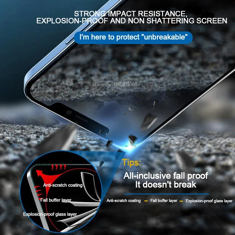 5Pcs Privacy Screen Protector For iPhone 16 11 12 13 14 15 Pro Max Anti-Spy Glass For iPhone 13 12 Mini X XR Tempered Glass Film - imagen 5