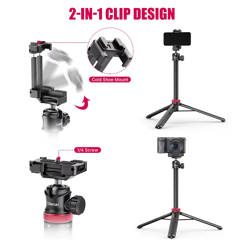ULANZI MT-44 Trípode Smartphone con Zapata Fría para Vlog - imagen 4