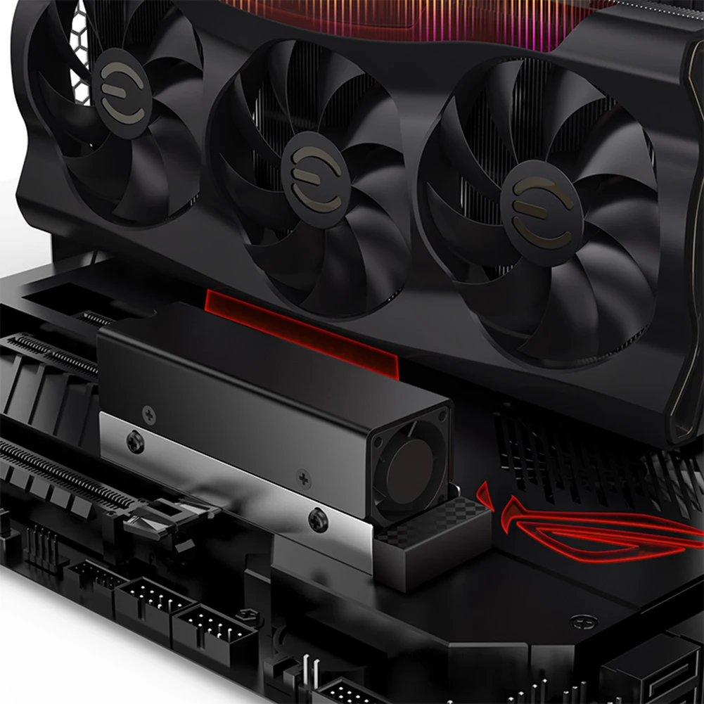 Ventilador de refrigeración M.2 SSD 2280, disipador térmico M2 2280, unidad de estado sólido, junta de disipador térmico con almohadilla térmica de aluminio, accesorios para carcasa de PC - imagen 3