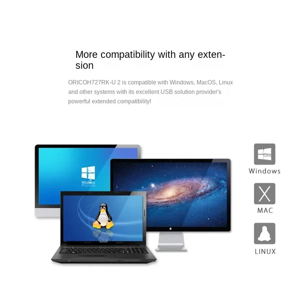 ORICO USB HUB Splitter 7 puertos USB 2.0 HUB Hub OTG Adaptador con fuente de alimentación externa Adecuado para computadoras portátiles de PC de escritorio - imagen 5