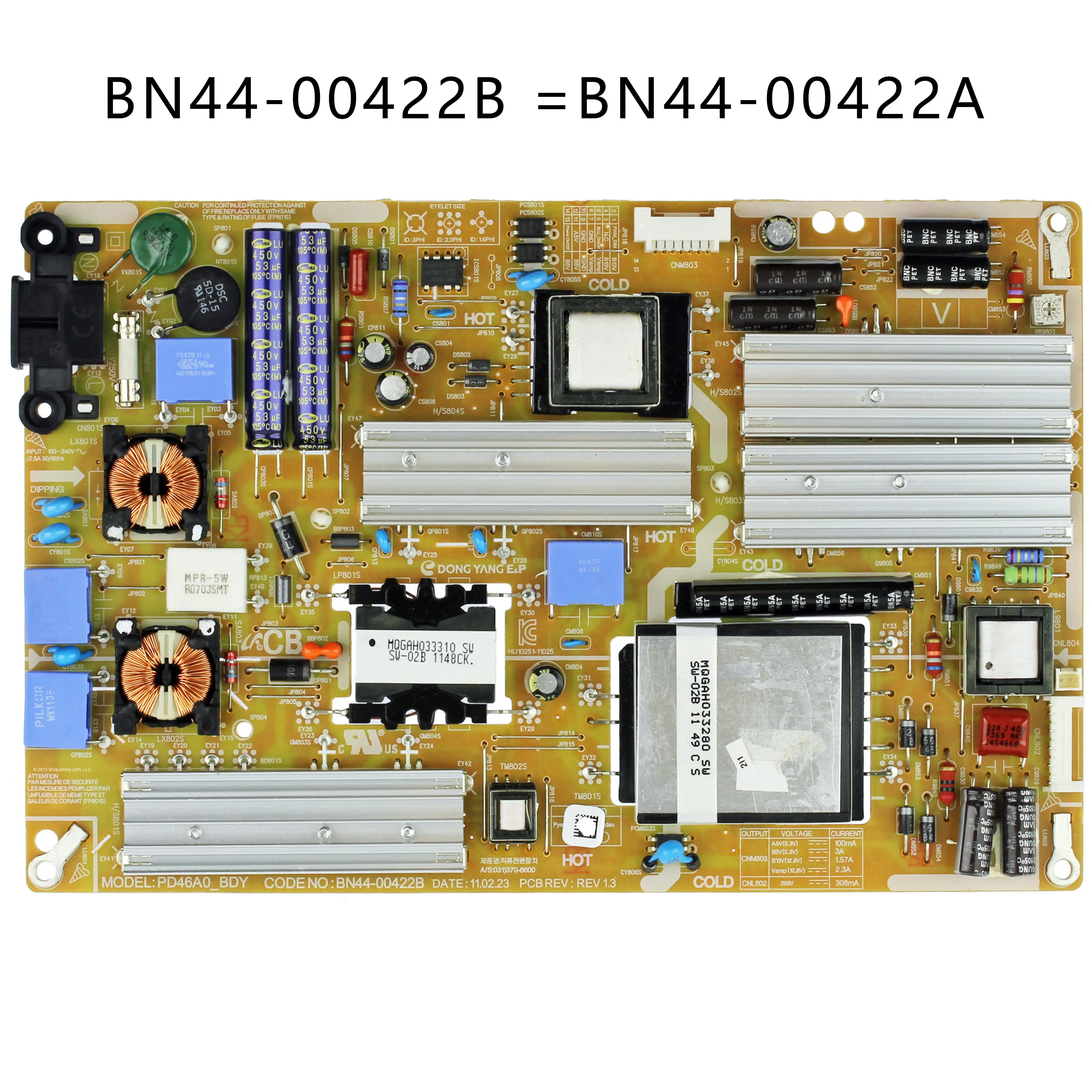 Placa de fuente de alimentación pd46a0 _ bdy BN44-00422B, BN44-00422A pd46a0 _ BSM, para UE46D5000PW UE40D5000PW UE46D5000 UE40D5000 UE40D5000PWXZT