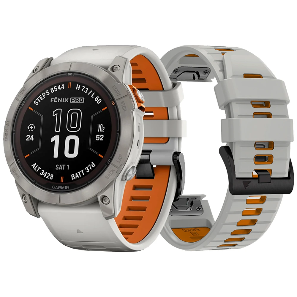 Correa de reloj deportiva QuickFit de silicona de 26mm y 22mm para Garmin Fenix 8 E 47mm 51mm 7X 7 Pro 6 6X/Epix Gen 2/Enduro 3 - imagen 5