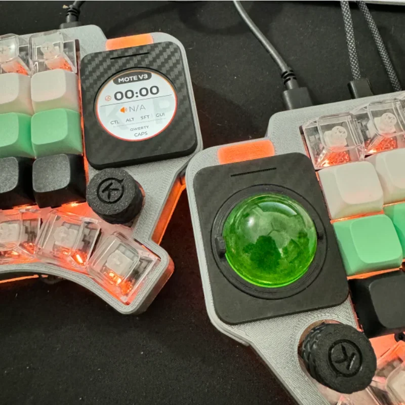 MOTE V3-Kit de teclado dividido con cable, personalizado, ergonómico, RGB, intercambio en caliente, diseño creativo, accesorios de teclado mecánico para regalo de jugadores