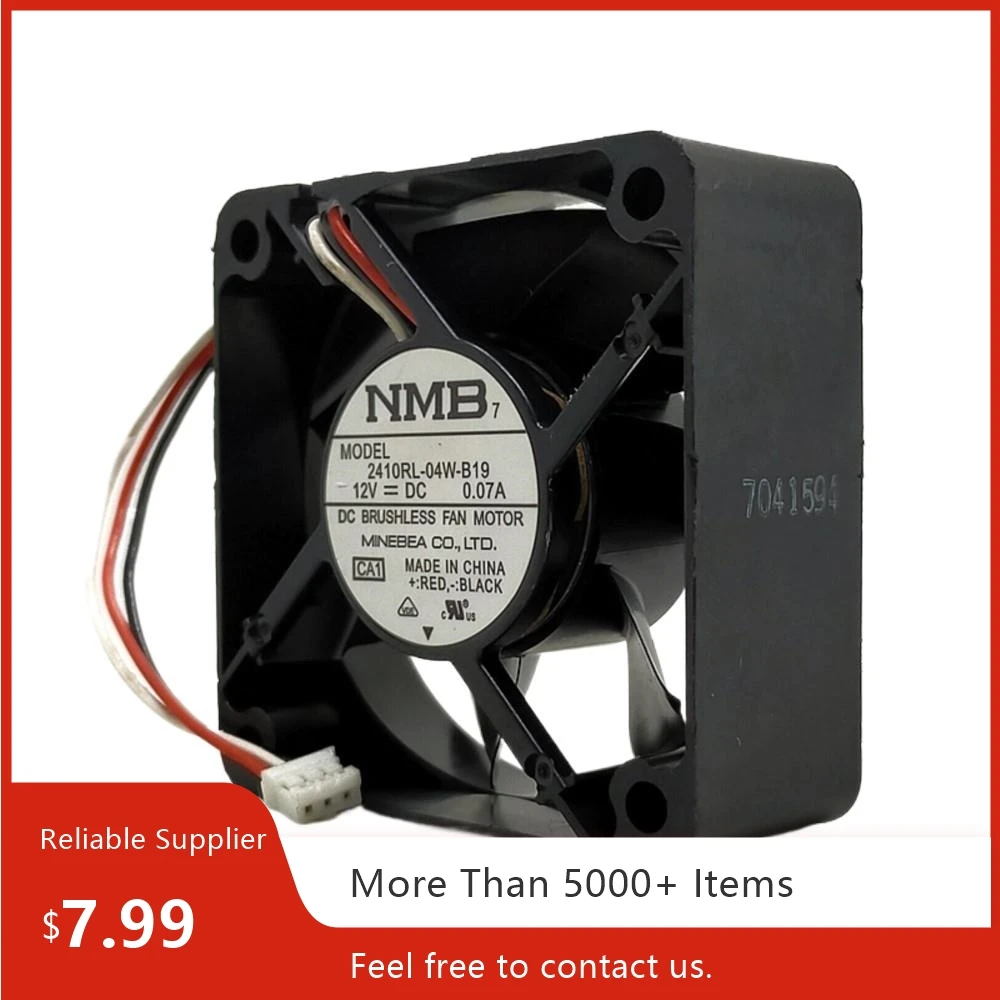 Para ventilador NMB 2410RL-04W-B19, 12V, 0,07A, 60 mm x 60 mm x 25 mm. Refrigeración para Proyectores, Inversores - imagen 2