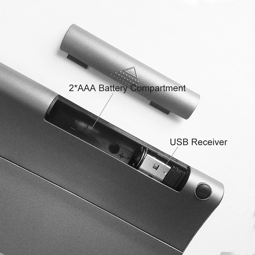 Teclado inalámbrico delgado de 2,4G con panel táctil, número de ratón, teclado inalámbrico USB numérico para Android, Windows, escritorio, portátil, TV Box - imagen 5