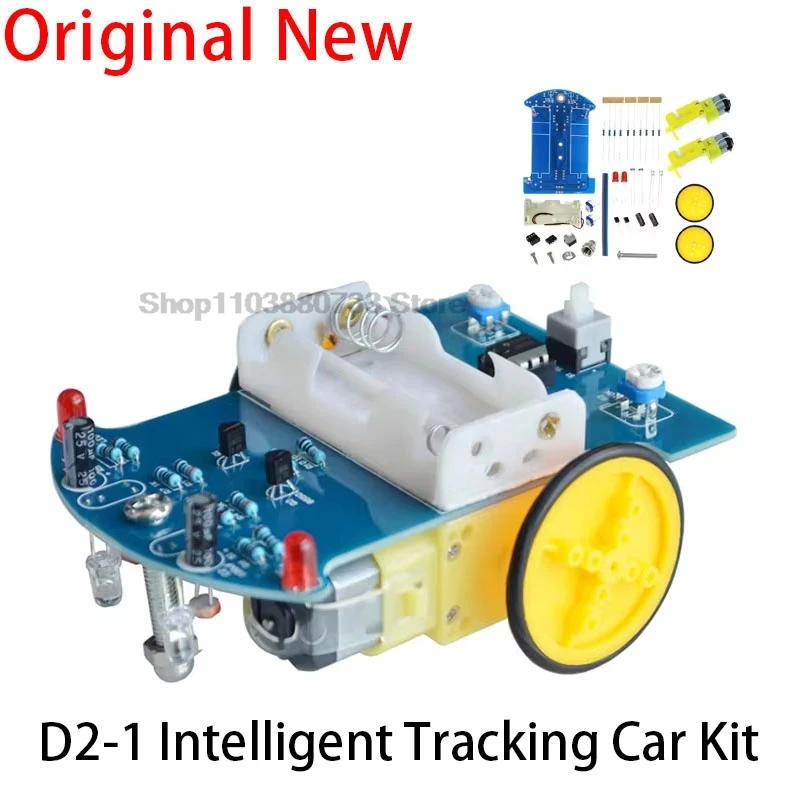 Kit de bricolaje de D2-1, línea de seguimiento inteligente, Kit de coche inteligente, Motor TT, Kit electrónico DIY, piezas de automóvil de patrulla inteligente, electrónica DIY