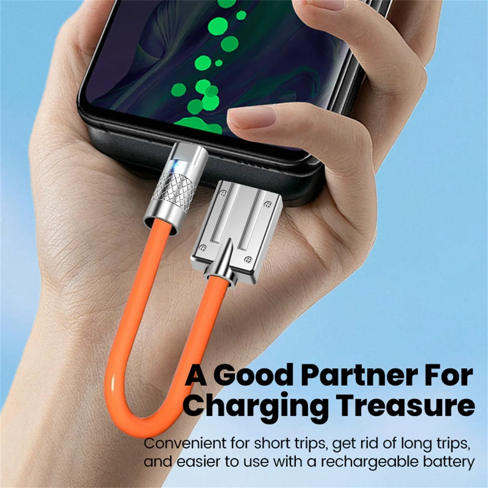 Cable de datos de carga súper rápido corto del banco de energía tipo c de 66W adecuado para iPhone15 16 Samsung - imagen 2