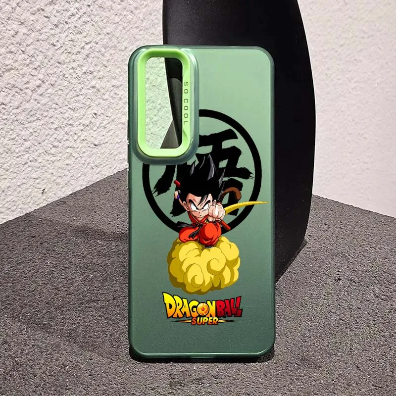 D-Dragon Ball tarjetas Son Goku para Samsung Galaxy A73 A71 A56 A54 A53 A52 A51 A35 funda de teléfono plateada colorida - imagen 5