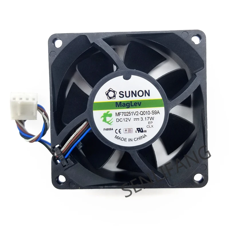 Ventilador cuadrado de refrigeración para Sunon, servidor de 4 líneas de 70x70x25MM, CC de 12V, 7025 W, 3,17 MF70251V2-Q010-S9A, nuevo - imagen 2